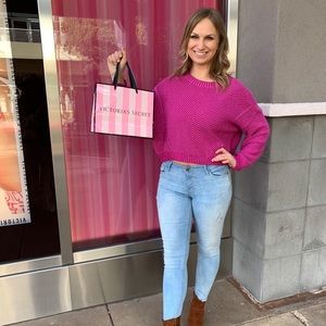 Pink crop sweater bp Nordstrom